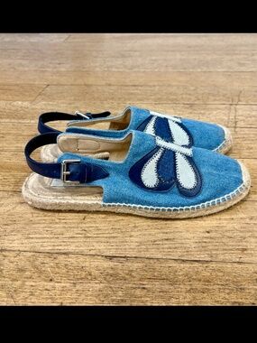 Stella McCartney Kids Butterfly Denim Espadrilles